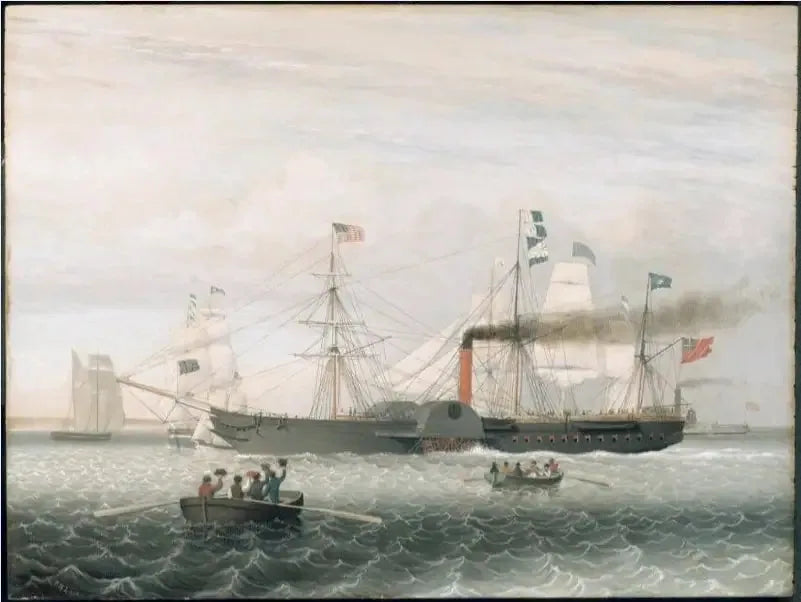 Der Britannia entering in den Hafen von Boston - Fitz Henry Lane