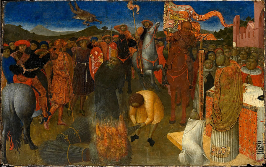 Der Scheiterhaufen eines Ketzer - Stefano di Giovanni (Sassetta)