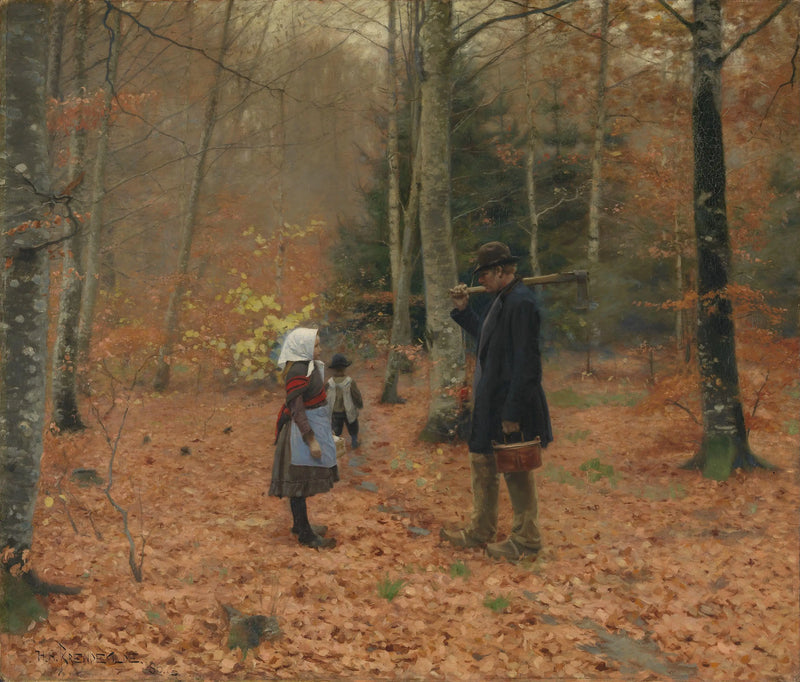 Der Holzfäller und seine Kinder - H. A. Brendekilde