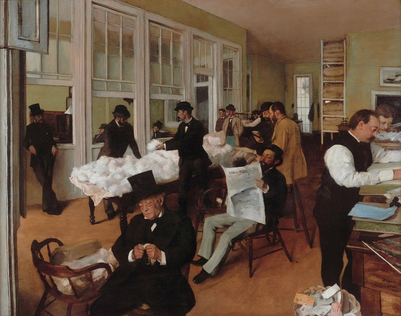 Das Baumwollbüro in New Orleans - Edgar Degas