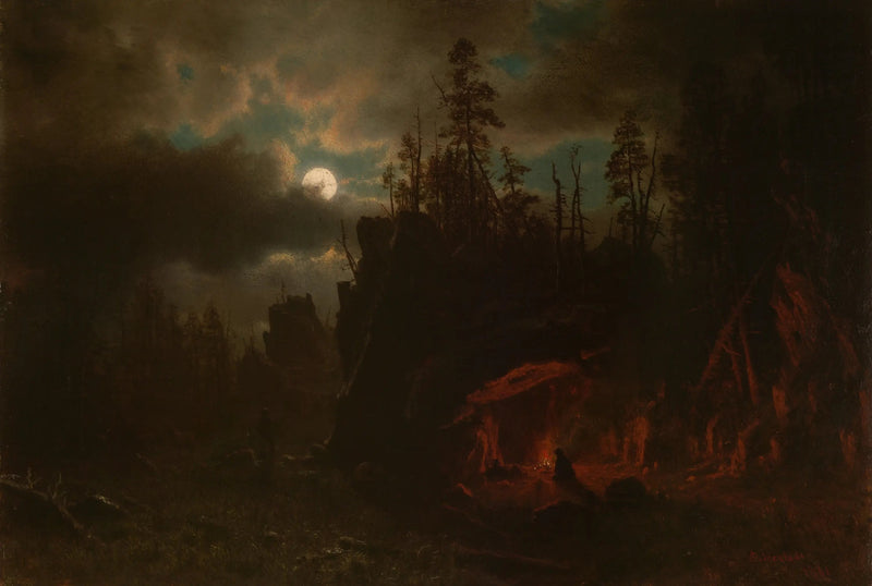 Das Lager der Jäger - Albert Bierstadt
