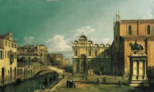 Le Campo Santi Giovanni e Paolo, Venedig, mit dem westlichen Ende der Kirche und der Scuola di San Marco - Canaletto