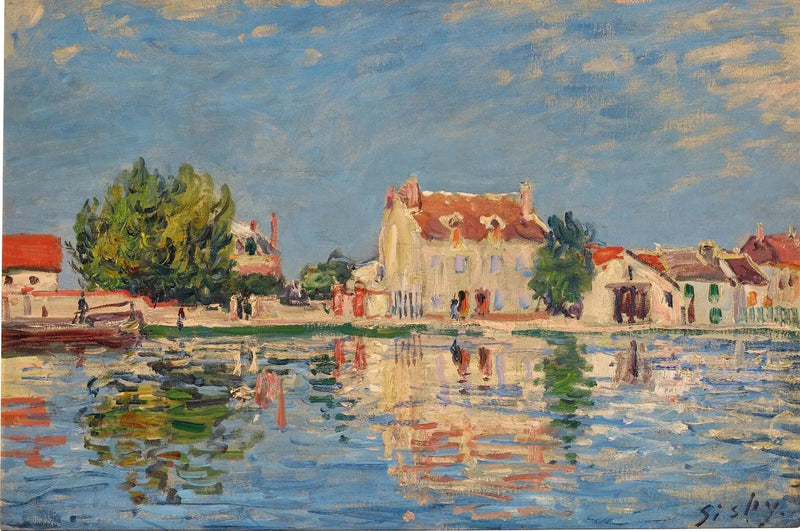 Der Kanal von Loing in Saint-Mammès - Alfred Sisley