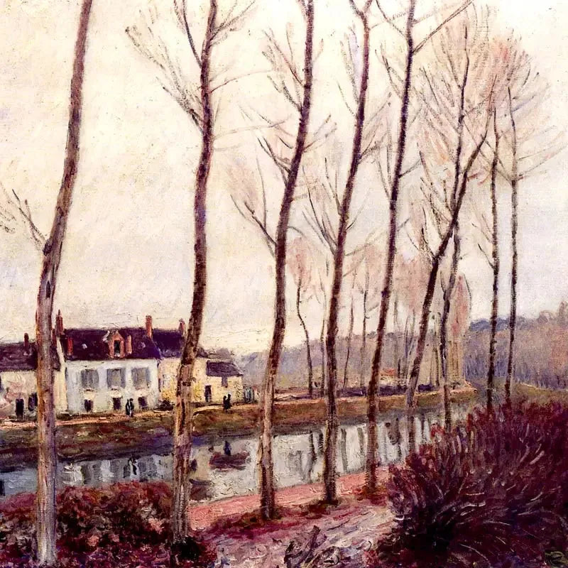 Der Kanal von Loing im Winter - Alfred Sisley