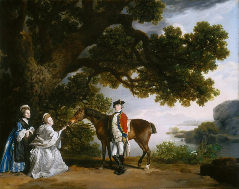 Der Kapitän Samuel Sharpe Pocklington mit seiner Frau, Pleasance, und vielleicht seiner Schwester, Frances - George Stubbs