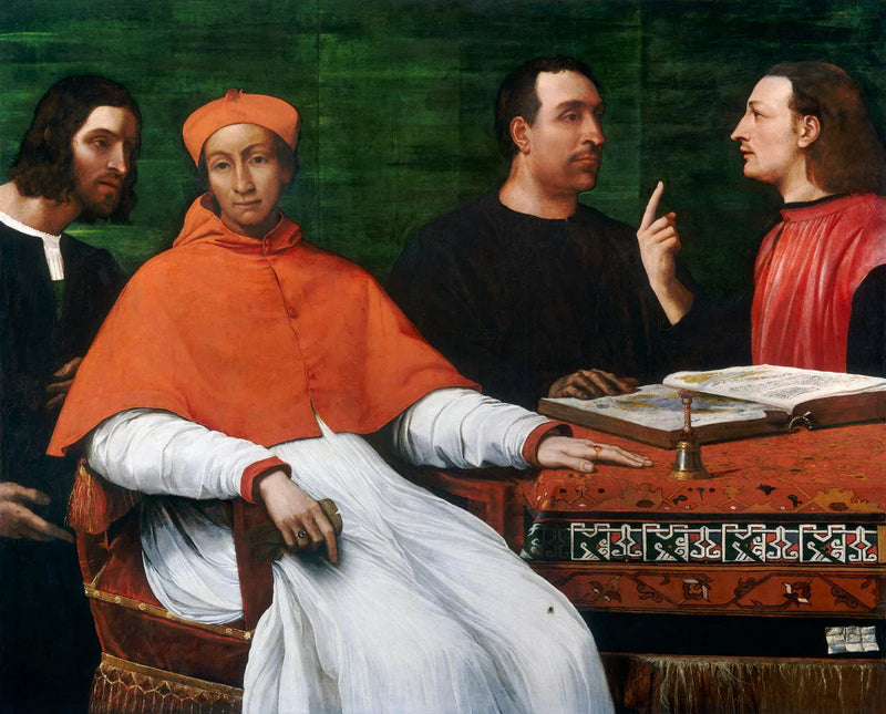 Der Kardinal Bandinello Sauli, sein Sekretär und zwei Geografen - Sebastiano del Piombo