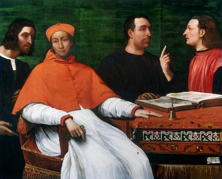 Der Kardinal Bandinello Sauli, sein Sekretär und zwei Geografen - Sebastiano del Piombo