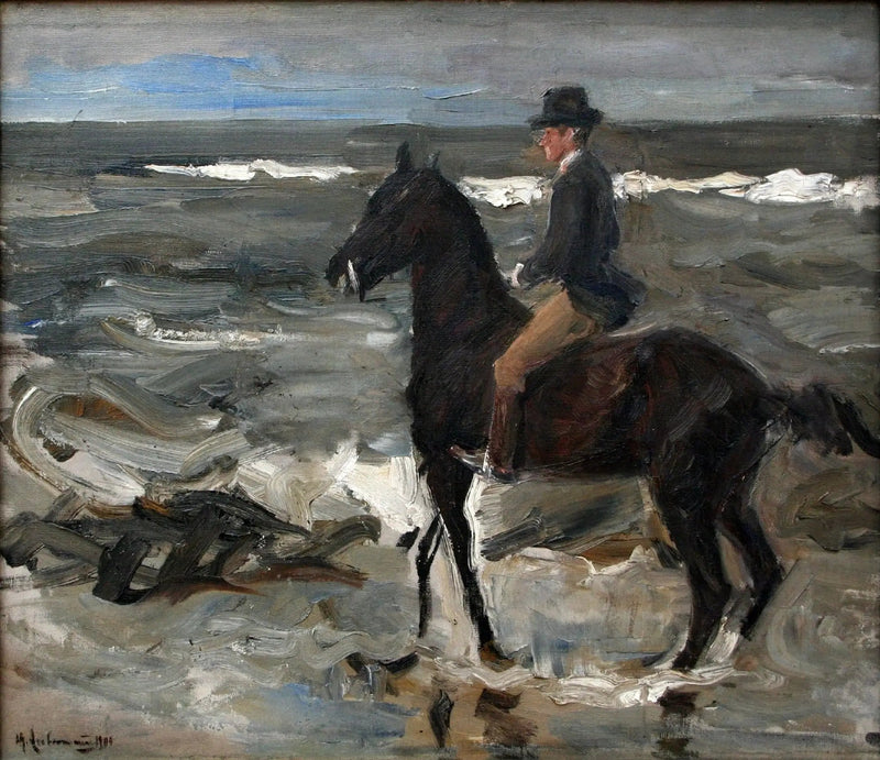 Der Reiter am Strand - Max Liebermann