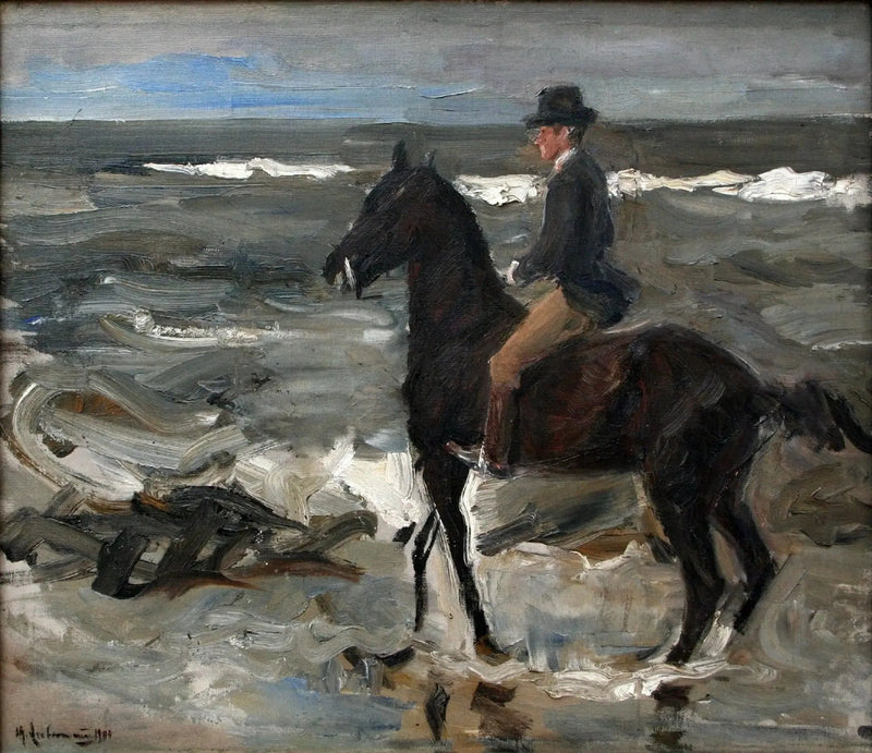 Der Reiter am Strand - Max Liebermann