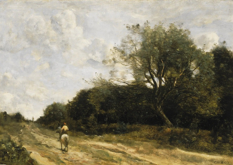 Der Reiter auf der Straße - Jean-Baptiste Camille Corot