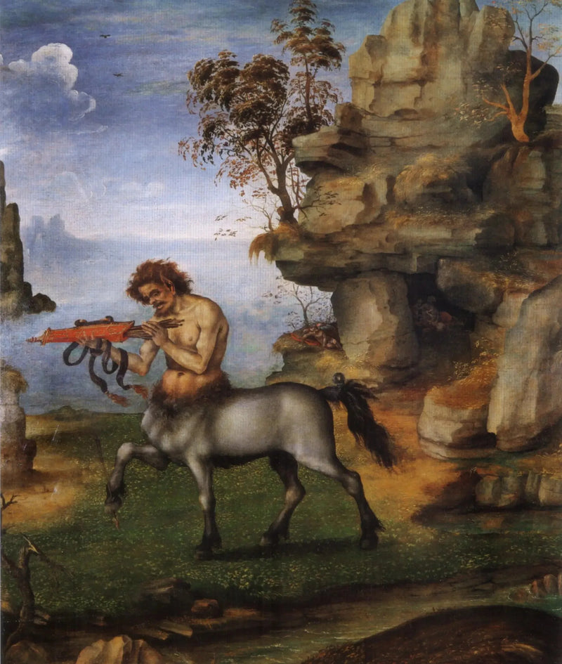 Der verwundete Zentaur (Rückseite: Die Geburt der Venus?) - Filippino Lippi