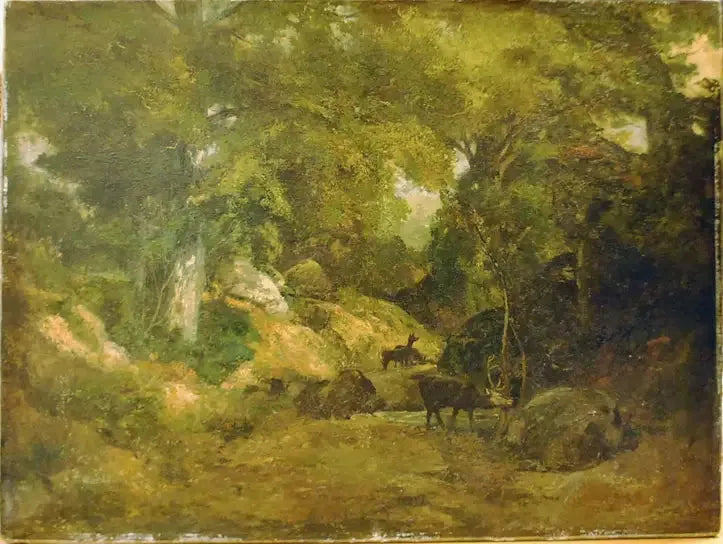 Der Hirsch im Wald - Gustave Courbet