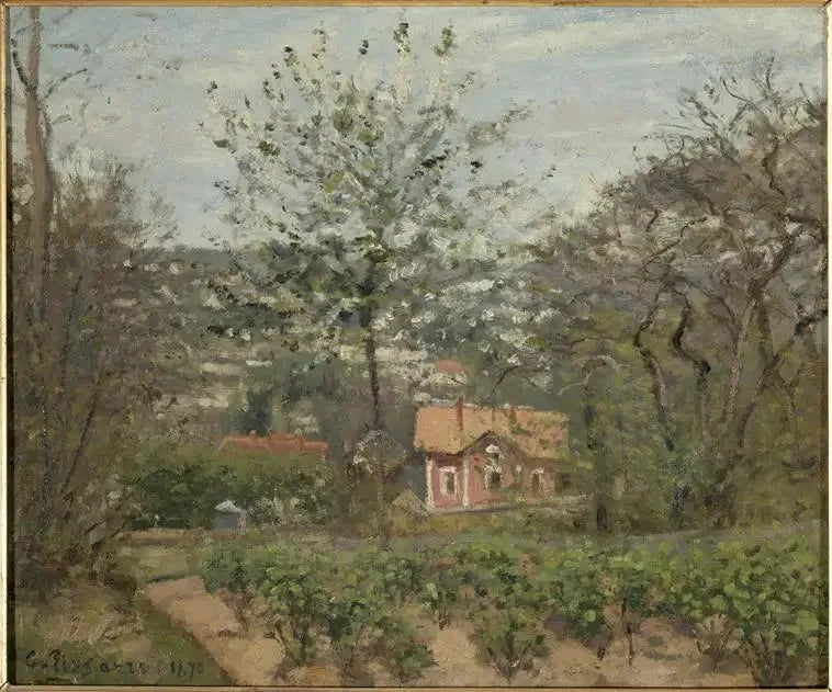 Die Hütte, das Rosafarbene Haus - Camille Pissarro