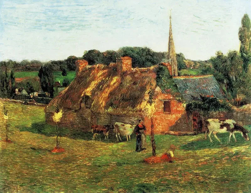 Das Feld von Lolichon und die Kirche von Pont-Aven - Paul Gauguin