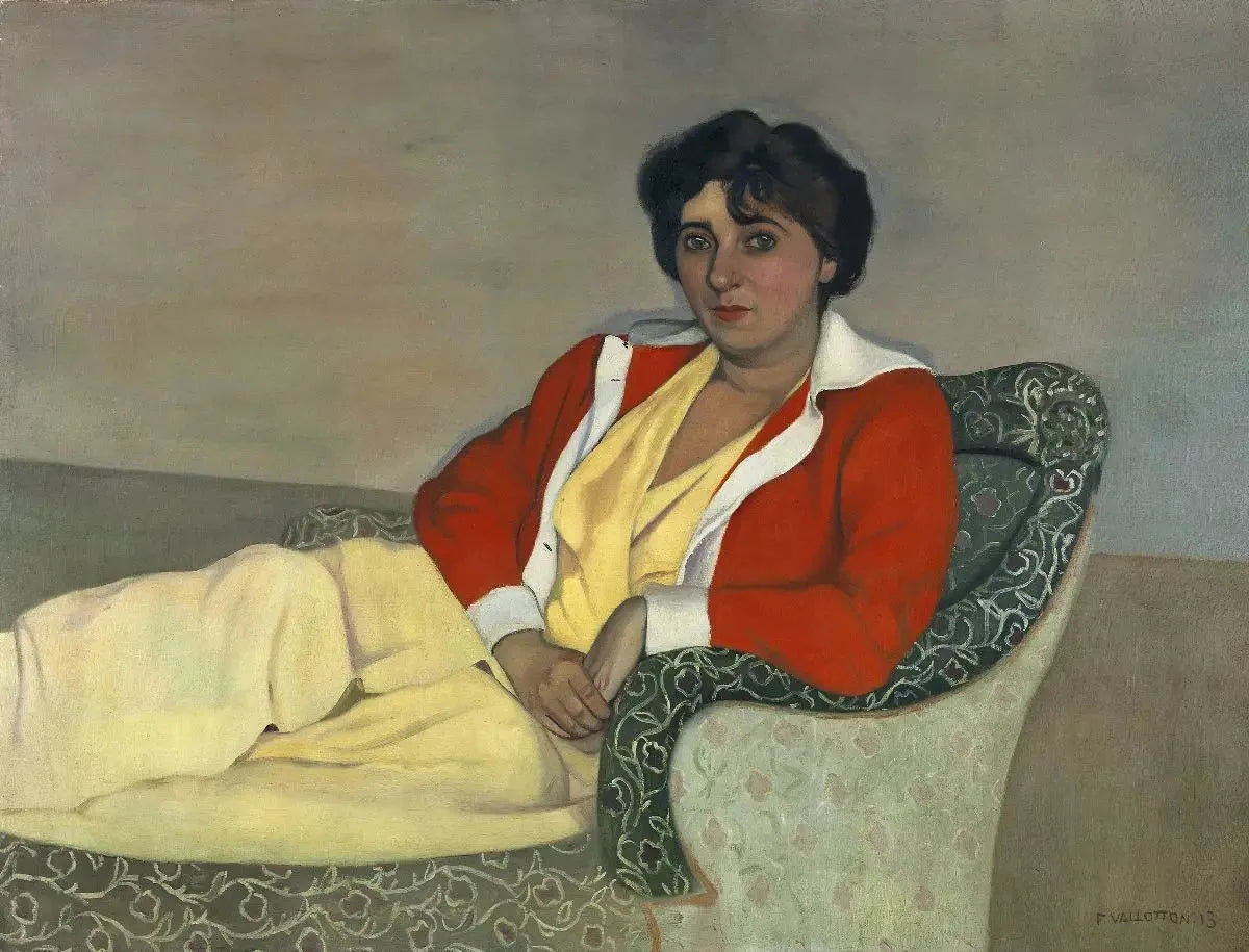 Le chandail rouge - Félix Vallotton image 1 copie de tableau peinte à la main