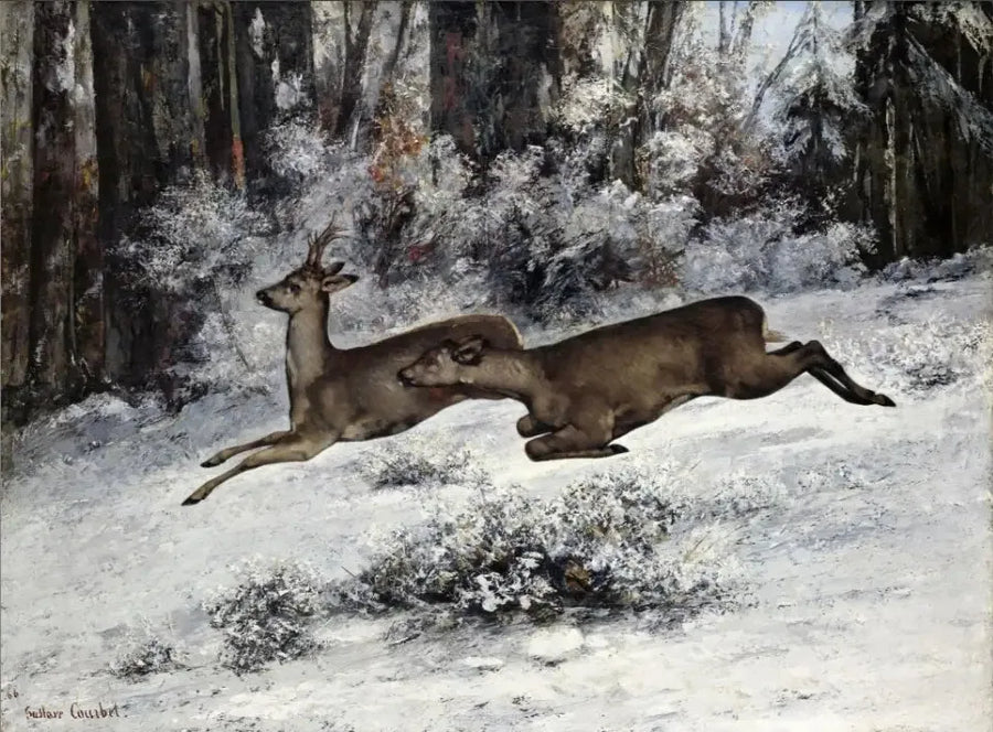 Der Wechsel, Jagdepisode in der Franche-Comté - Gustave Courbet