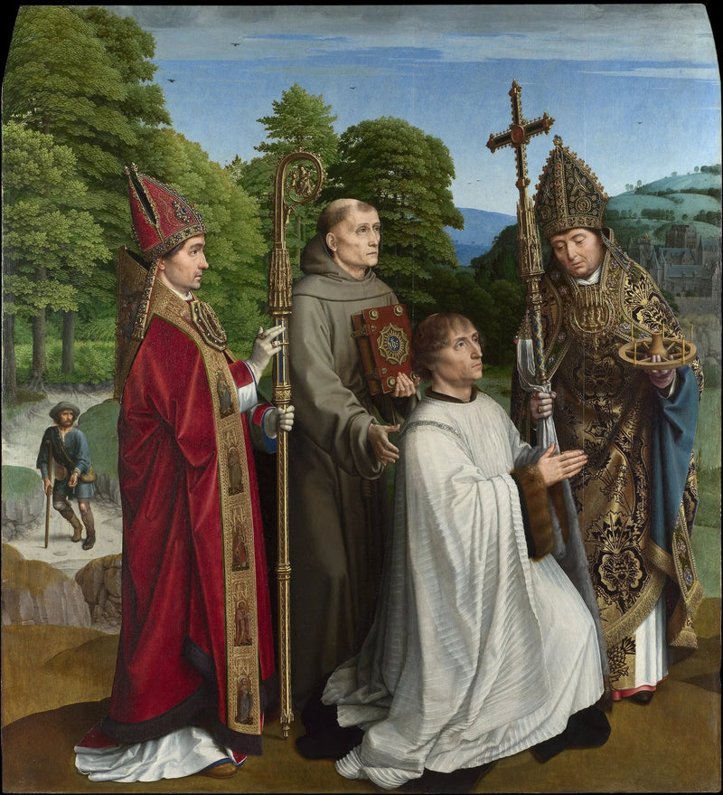 Der Kanoniker Bernardijn Salviati und drei Heilige - Gérard David