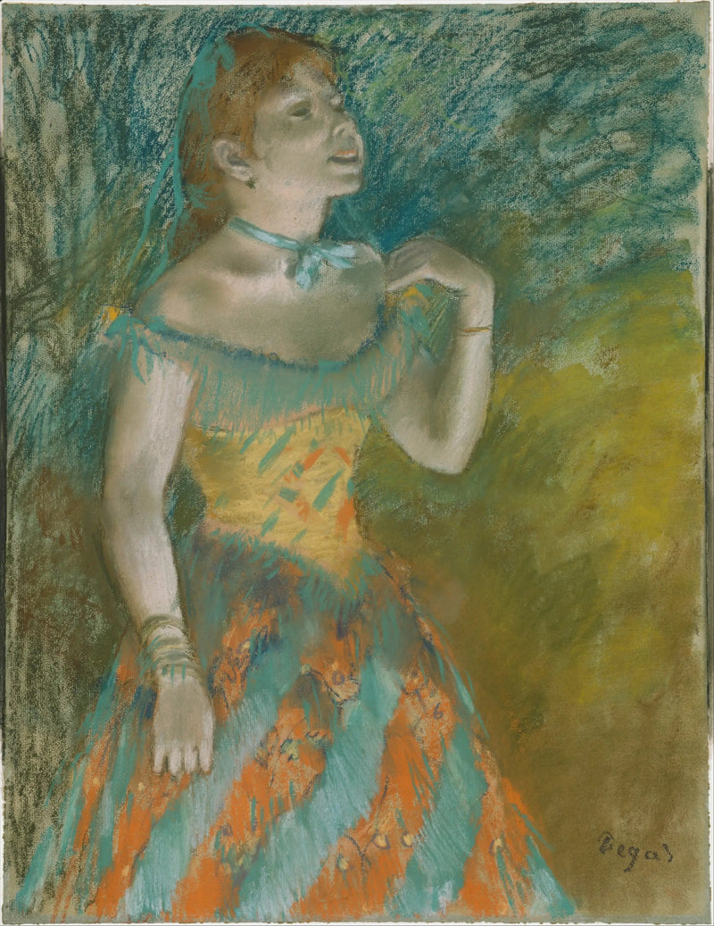 Der Sänger in Grün - Edgar Degas