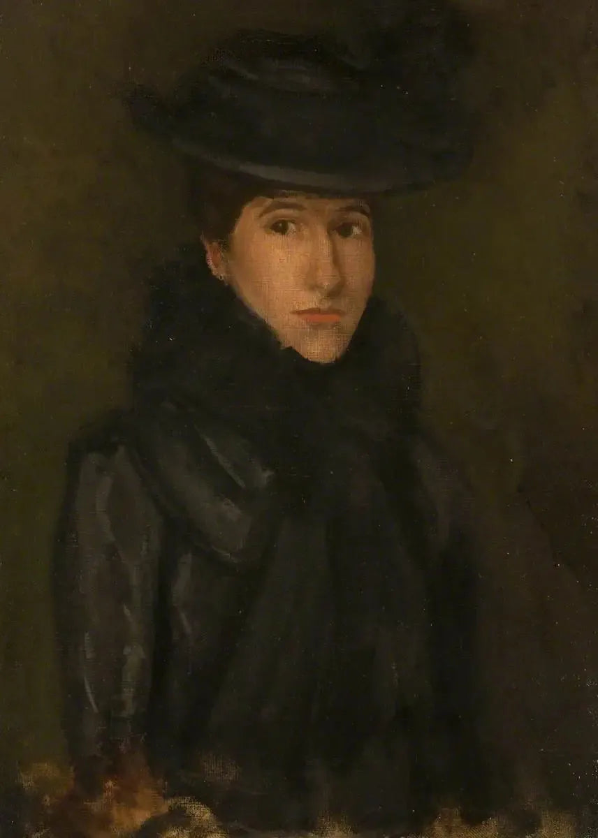 Der schwarze Hut - Mademoiselle Rosalind Birnie Philip; 1900-1902 - James Abbott McNeill Whistler