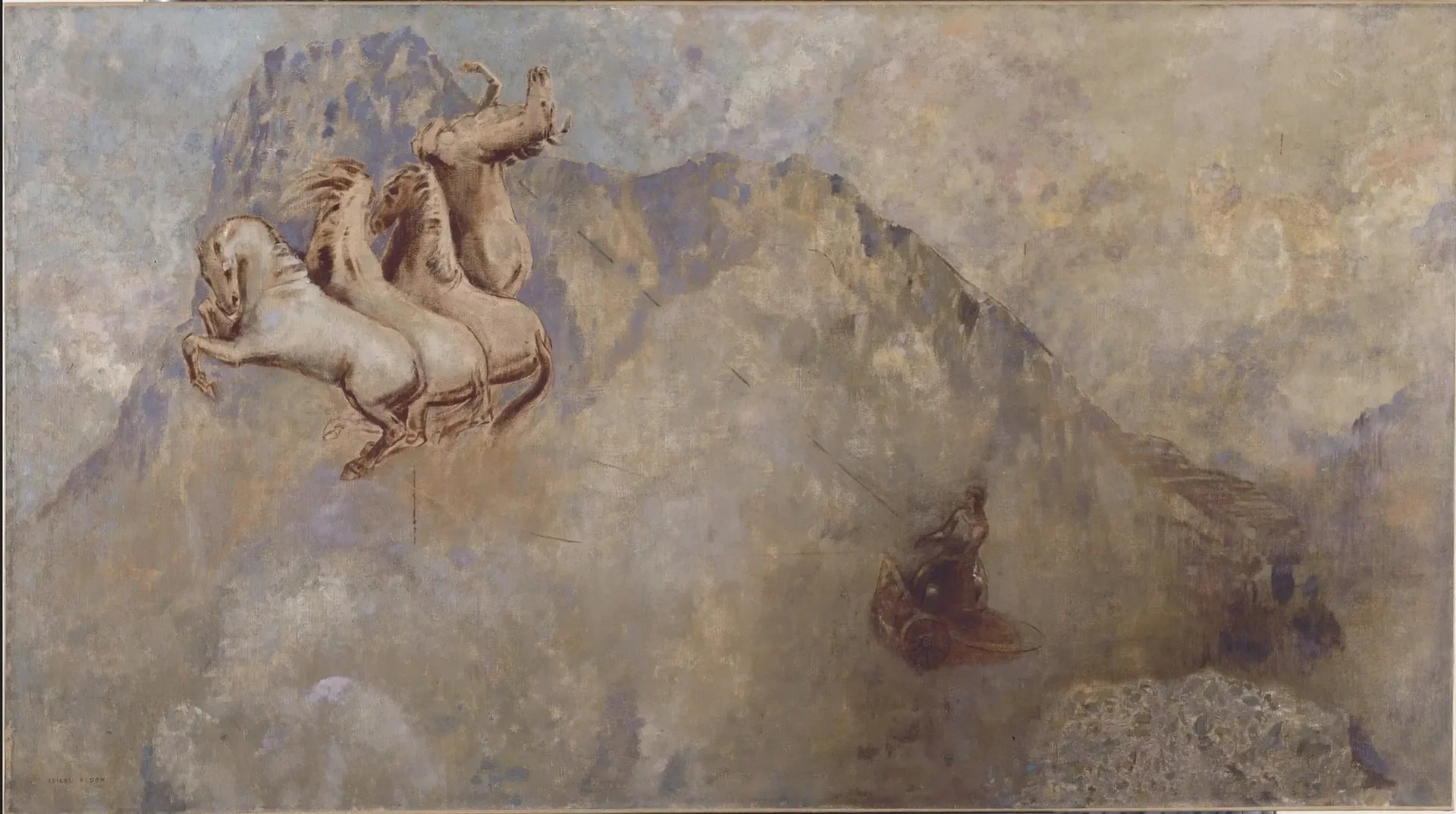 Le char du Soleil - Odilon Redon image 1 copie de tableau peinte à la main