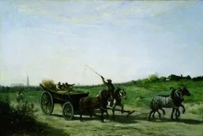 Der Wagen von Arras - Jean-Baptiste Camille Corot