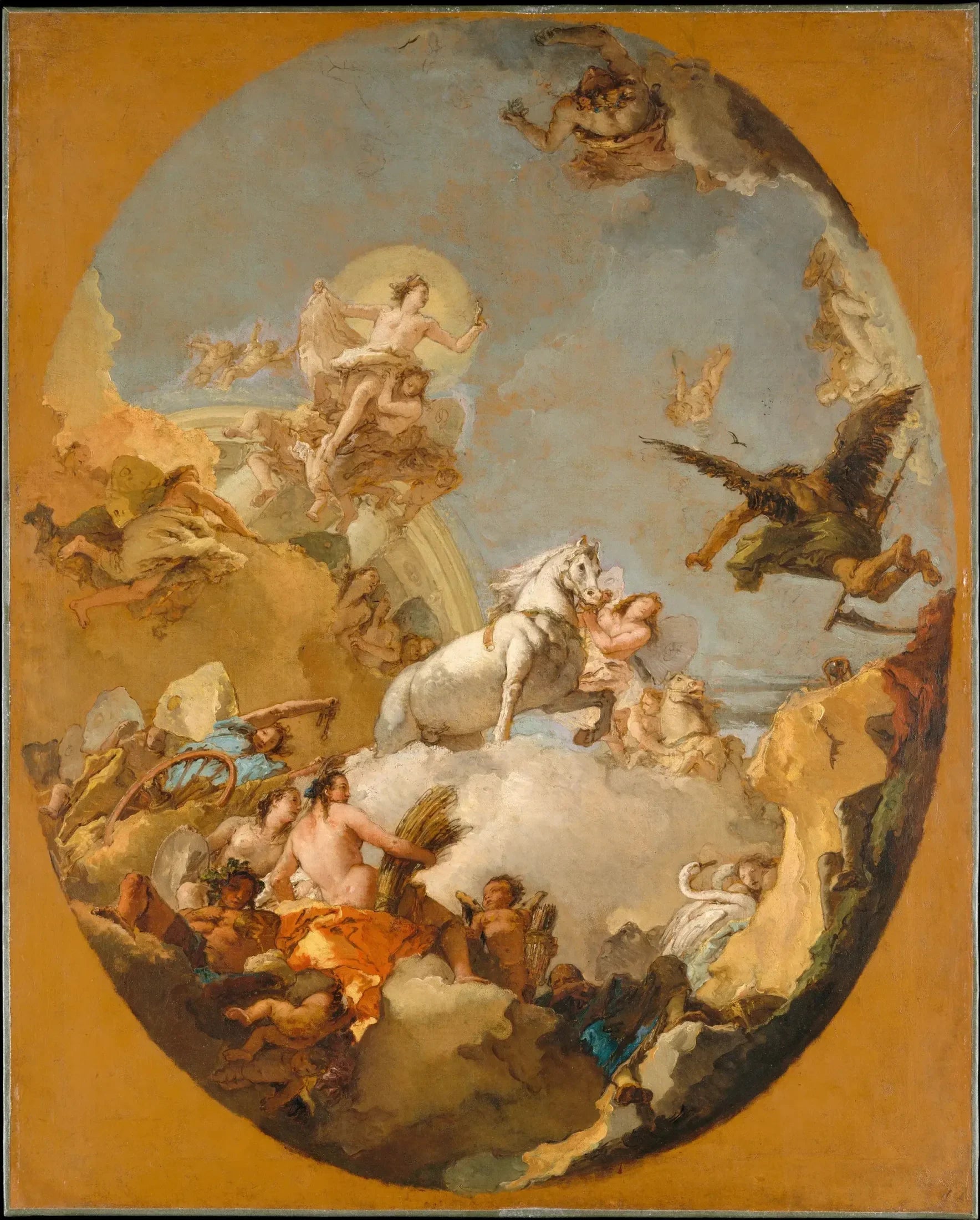 Le Chariot d'Aurore - Giovanni Battista Tiepolo image 1 reproduction artisanale de tableau