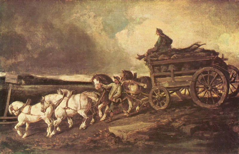Der Kohlenwagen - Théodore Géricault