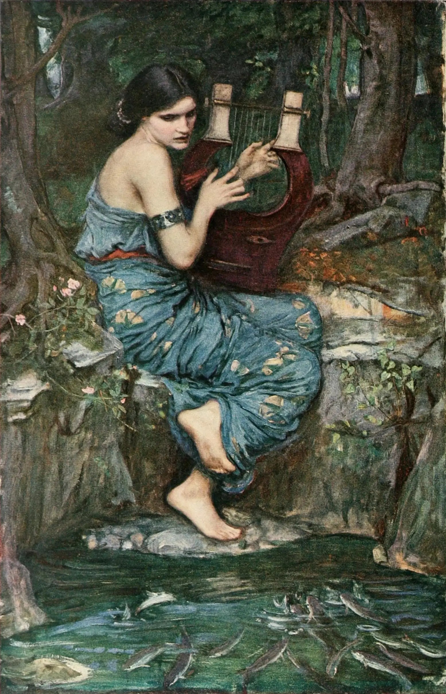 Reproduction du tableau « Le Charmeur - John William Waterhouse » par Alpha Reproduction en peinture à l’huile