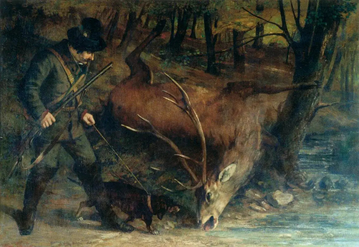 Le Chasseur allemand - Gustave Courbet image 1 copie de tableau peinte à la main