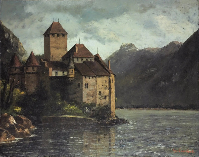 Das Schloss Chillon - Gustave Courbet