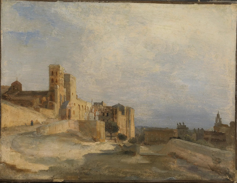 Der Papstpalast - Jean-Baptiste Camille Corot