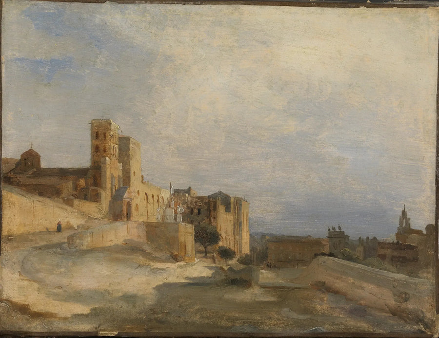 Der Papstpalast - Jean-Baptiste Camille Corot