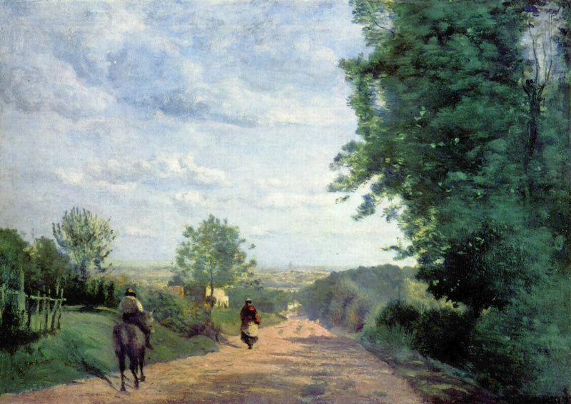 Der Weg nach Sèvres. Blick auf Paris - Jean-Baptiste Camille Corot