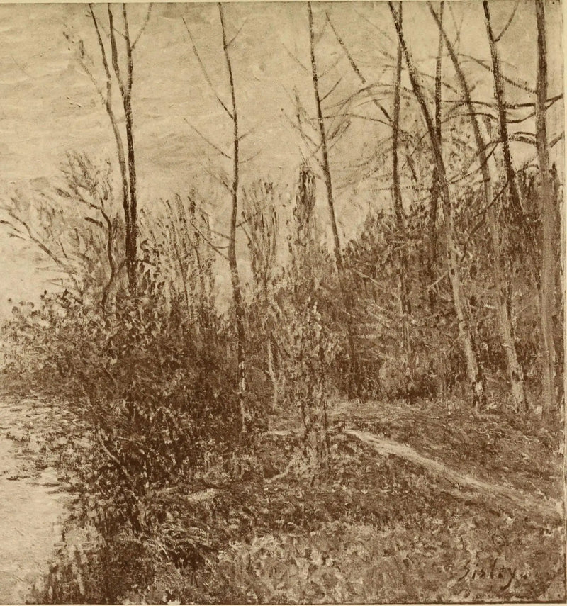 Der Weg der kleinen Wiesen in By. Sturmzeit - Alfred Sisley
