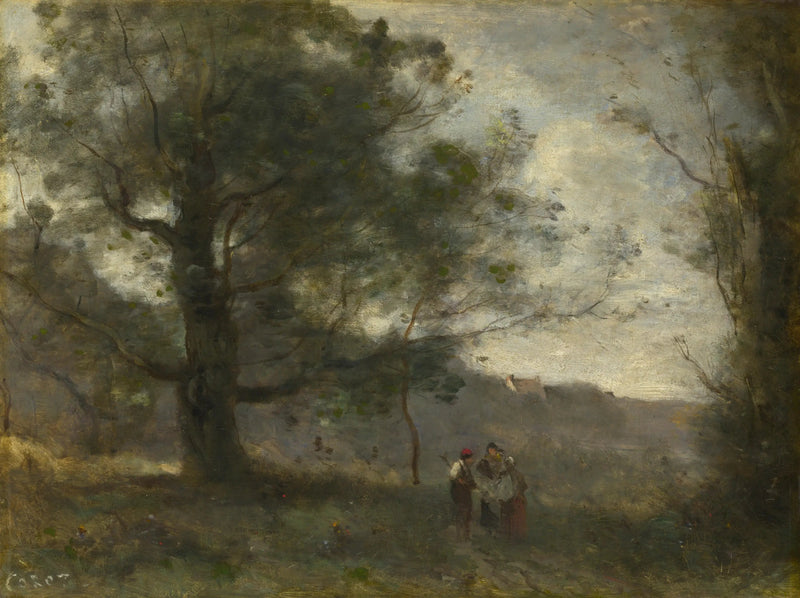 Die Eiche im Tal - Jean-Baptiste Camille Corot