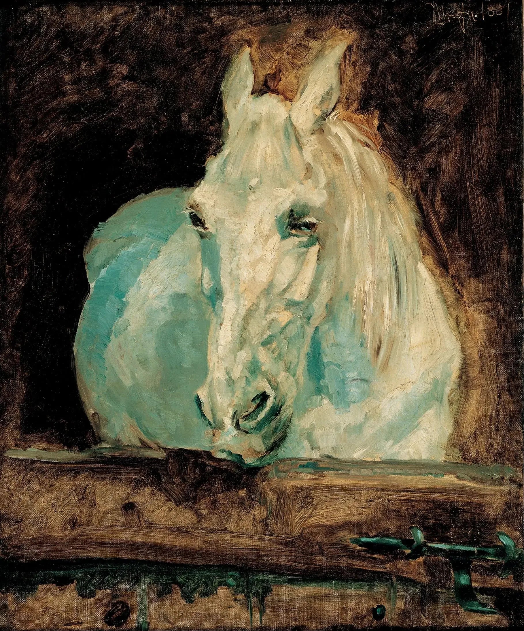 Le Cheval Blanc « Gazelle » - Henri de Toulouse-Lautrec image 1 reproduction de peinture à l’huile