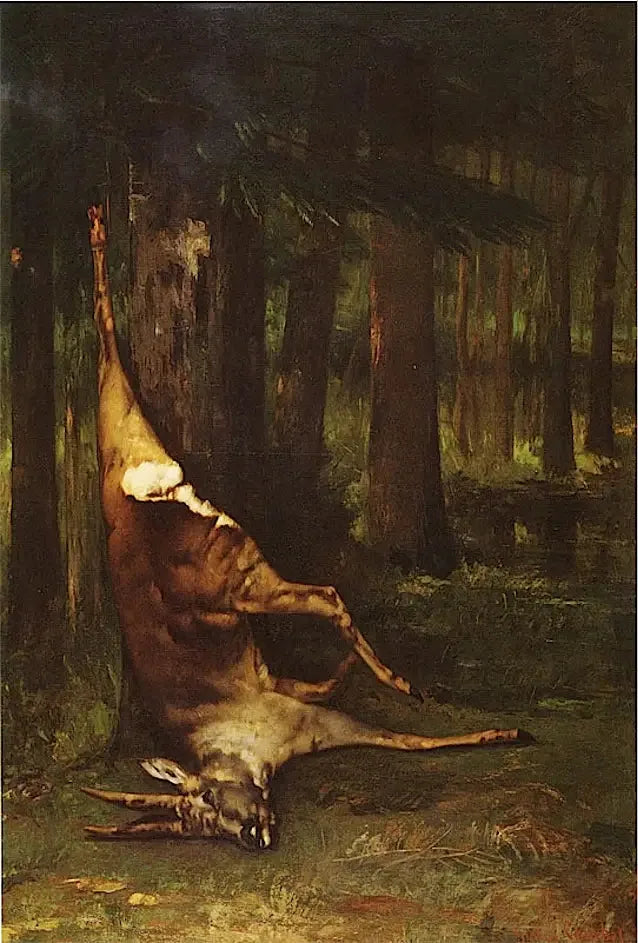 Le chevreuil pendu - Gustave Courbet image 1 copie peinte à la main à l’huile