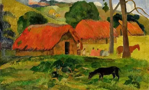 Der Hund vor der Hütte, oder Die drei Hütten - Paul Gauguin