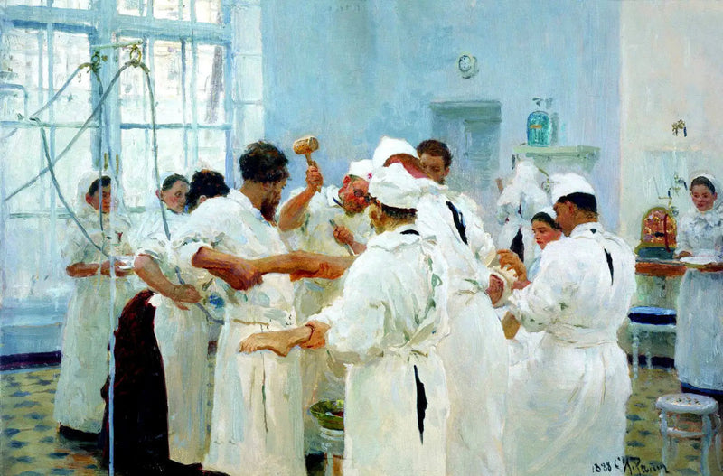 Der Chirurg E. V. Pavlov im Operationssaal - Ilya Repin