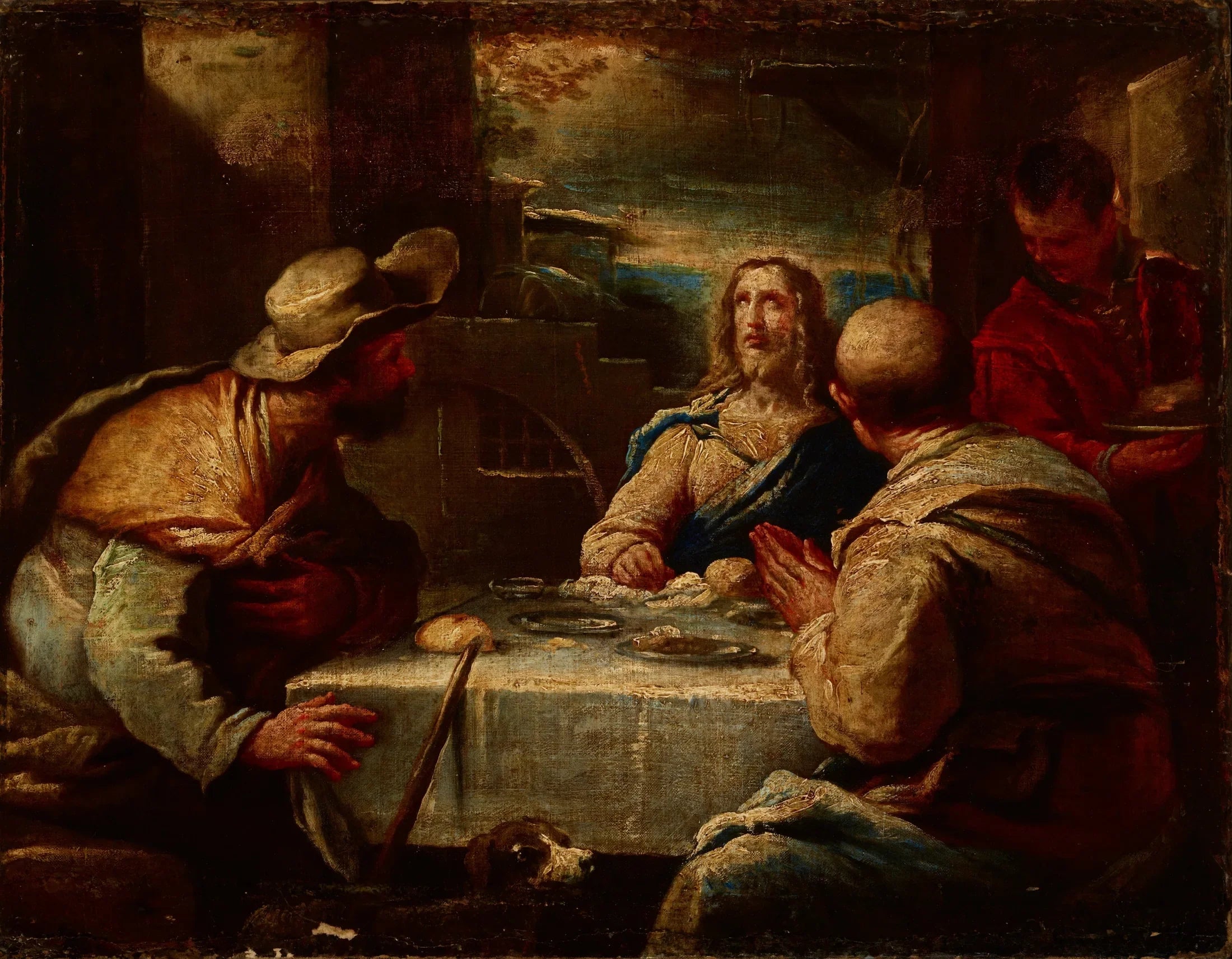 Le Christ à Emmaüs - Luca Giordano image 1 reproduction artisanale de tableau