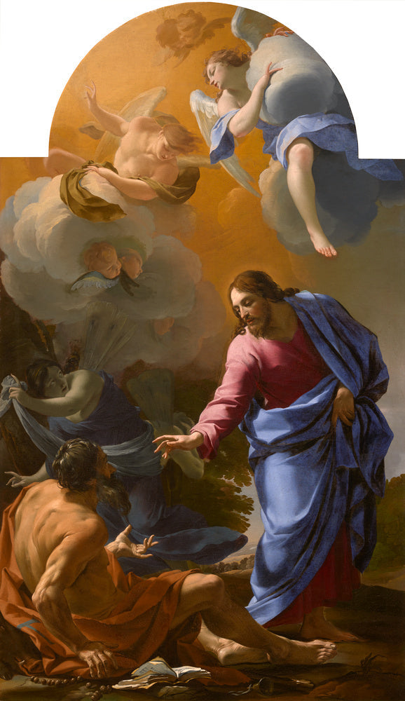Christus erscheint dem heiligen Antonius Abt - Simon Vouet