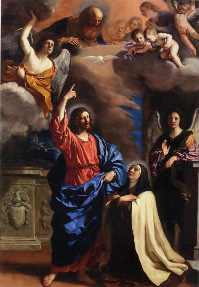 Das Christus-Erscheinung an der heiligen Thérèse - Guercino