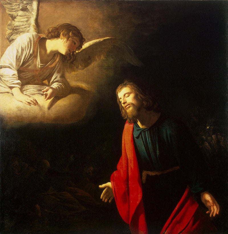 Das Christus im Garten Gethsemane (Der Kampf im Garten) - Gerrit van Honthorst