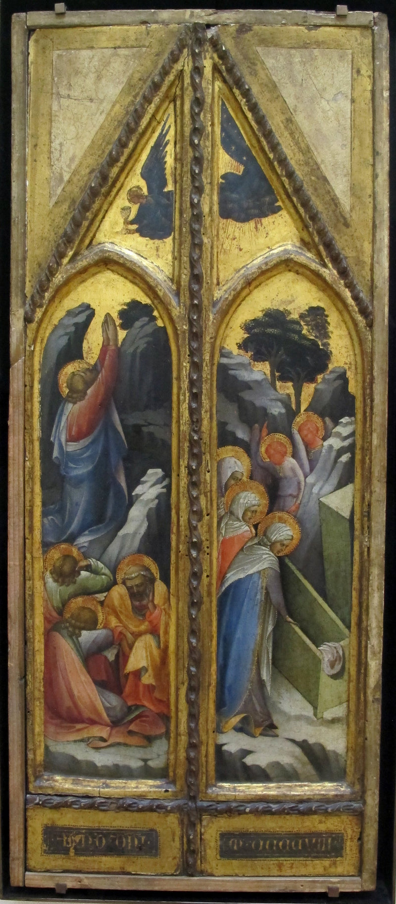 Der Christus im Garten Gethsemane; Die heiligen Frauen am Grab - Lorenzo Monaco