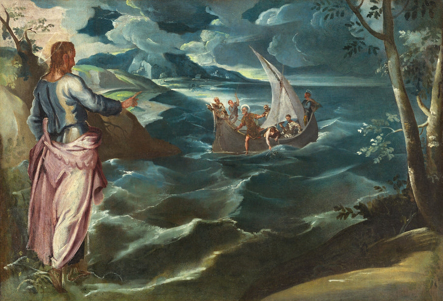 Der Christus am See Tiberias - Jacopo Tintoretto
