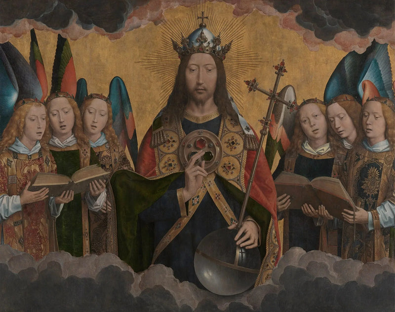 Der Christus mit singenden Engeln - Hans Memling
