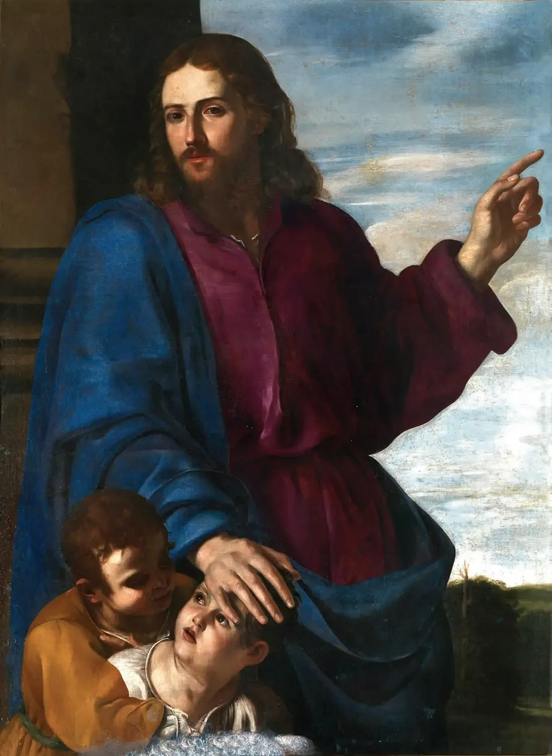 Der segnende Christus mit Kindern - Artemisia Gentileschi