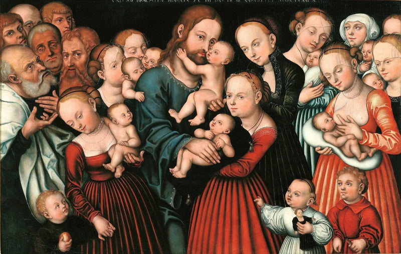 Der segnende Christus Kinder - Lucas Cranach der Ältere