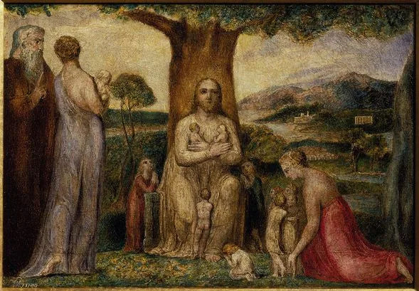 Der segnende Christus die kleinen Kinder - William Blake