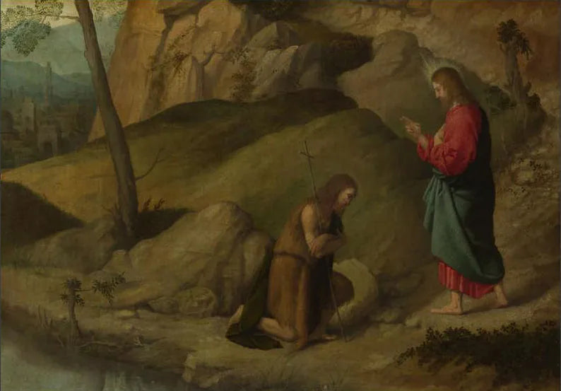 Der segnende Christus mit Johannes dem Täufer - Alessandro Bonvicino